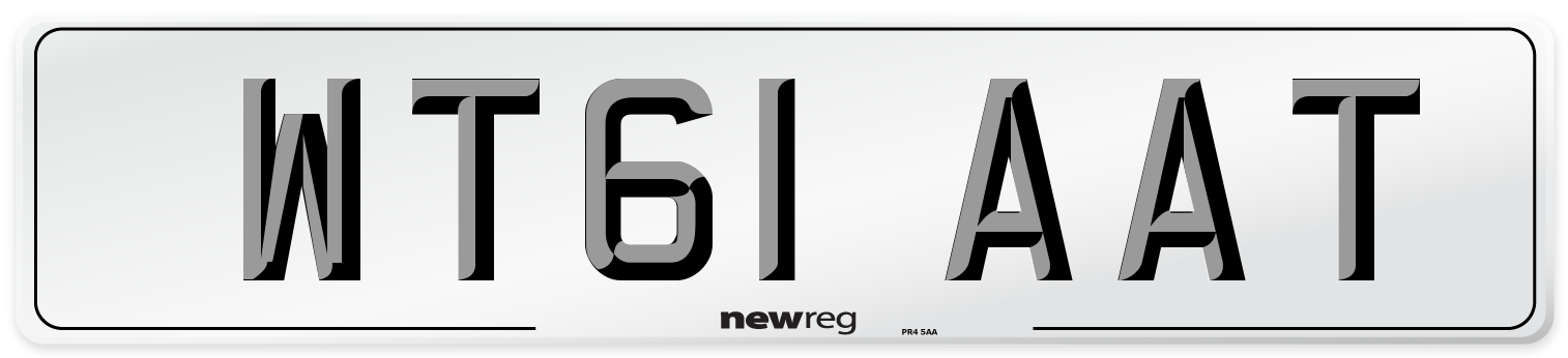 WT61 AAT Number Plate from New Reg